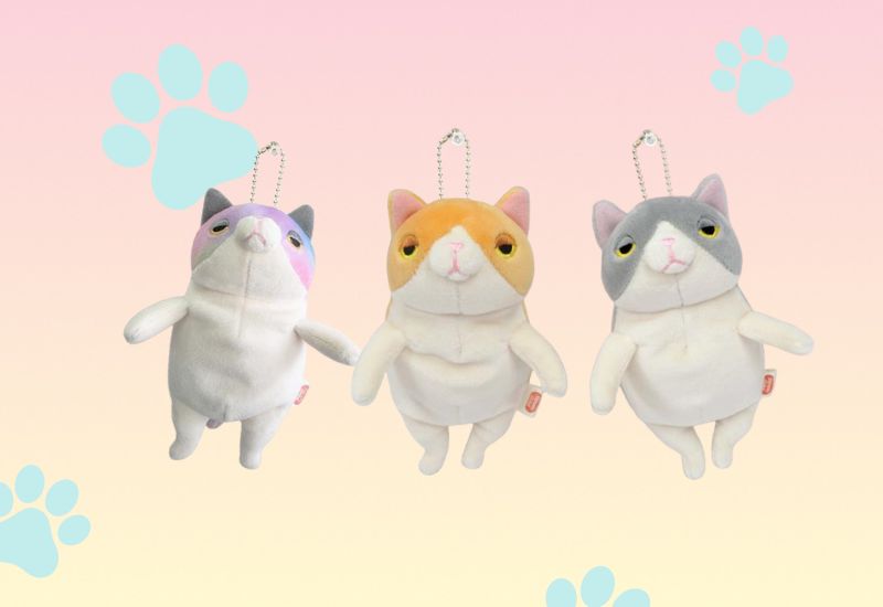 Cat Plushies Cat Plush Keychain Morisaka Global