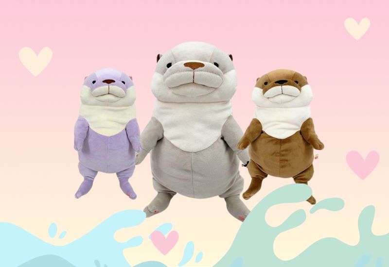 Otter stuffed animal Morisaka Global Otter puppets