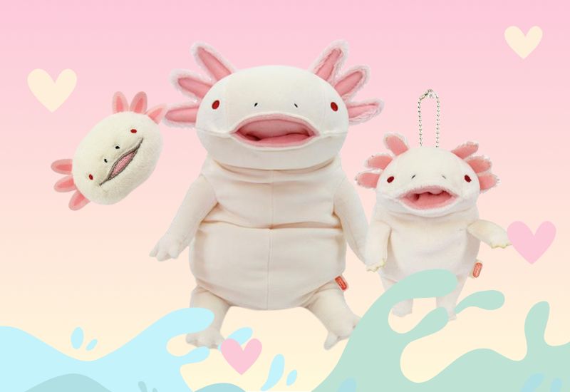 White axolotl plush