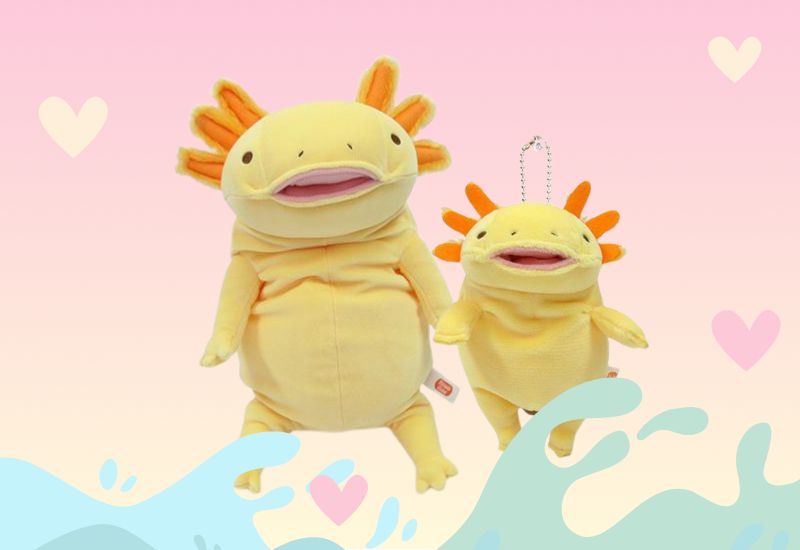 Yellow axolotl plush